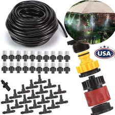 50FT Outdoor Patio Water Mister Mist Nozzle Misting Cooling System Fan Cooler US