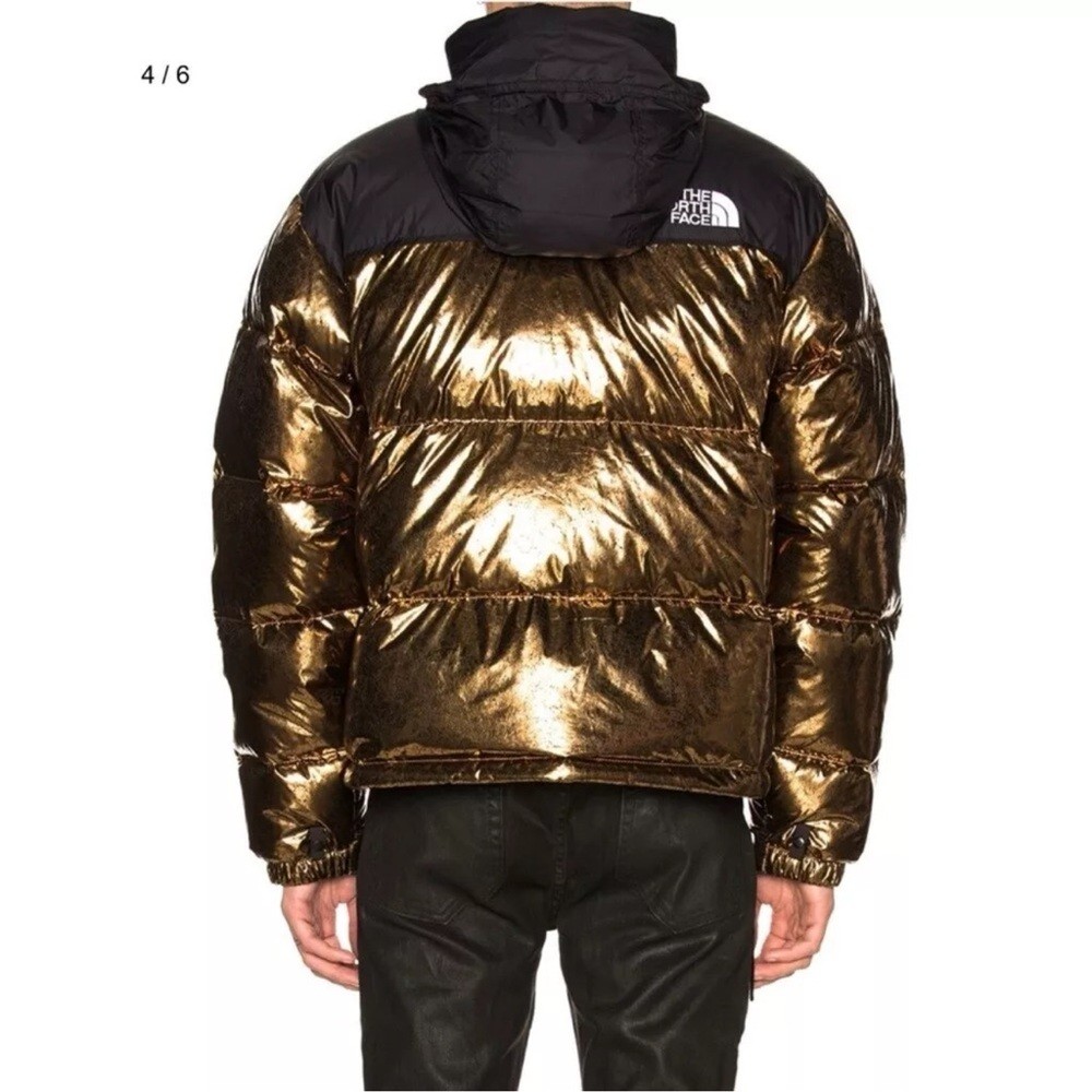 The North Face 1996 Retro Nuptse Puffer Jacket Copper Gold Black XS thumbnail 3
