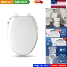 Dual Nozzle Elongated Bidet Toilet Seat - Enhance Bathroom Hygiene Effortlessly