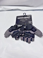 Louis Garneau Air Gel Ultra Men's Cycling Gloves- MEDIUM-Black-1481183*New
