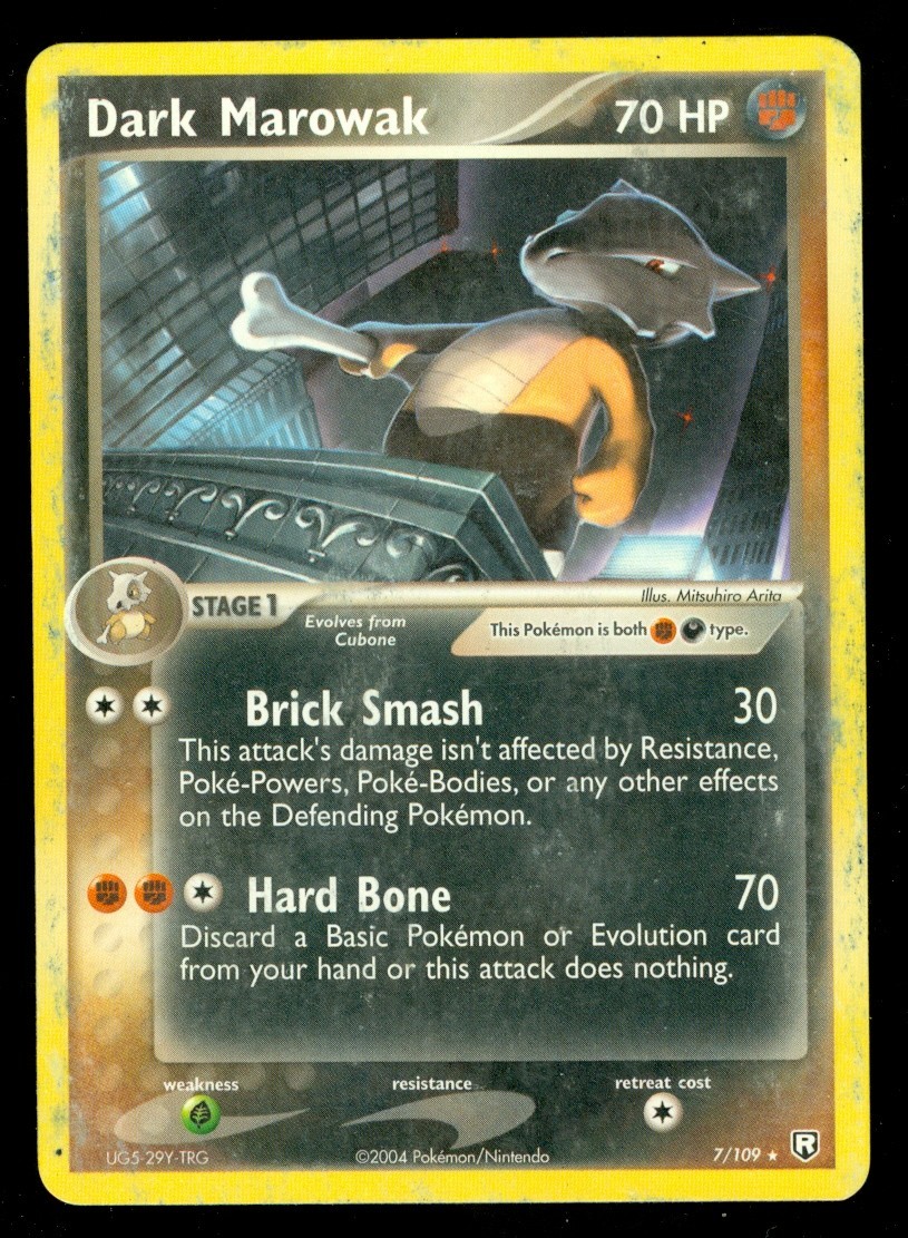 Pokemon DARK MAROWAK 7/109 Team Rocket Returns - RARE - HEAVY PLAY