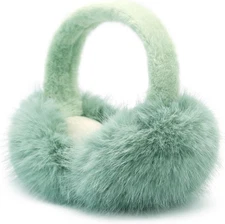 Women Winter Ear Muffs Fluffy Faux Fur Earmuffs Foldable Ear Warmer Girls Soft E