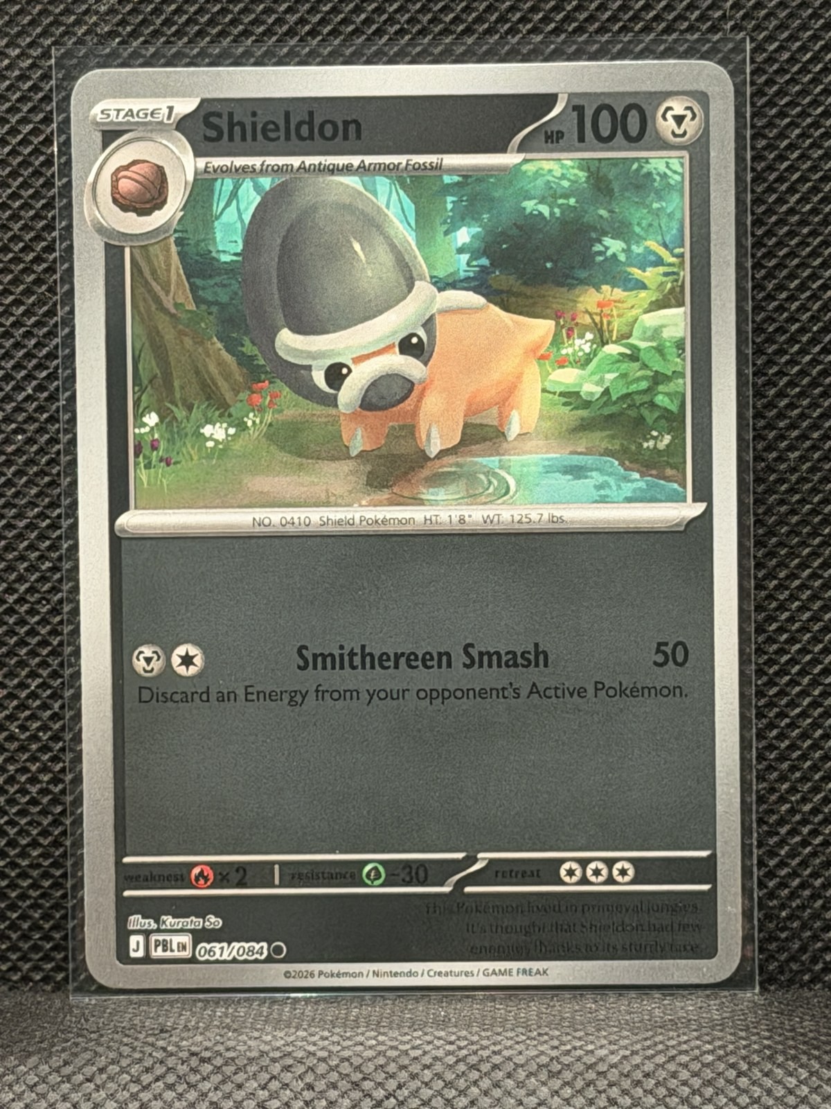 2026 Pokemon Pitch black - Common Shieldon #61 Reverse Holo
