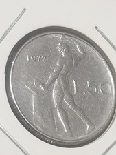1977 R Italy 50 Lire Coin Italian 