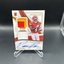 2023 Panini Immaculate Rookie Dual Patch Auto Rashee Rice /99 On Card RPA. rookie card picture