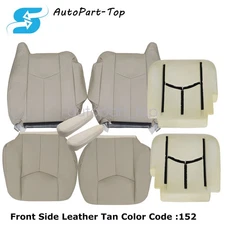 For Cadillac Escalade 03-06 Front Leather Armrest & Seat Cover Tan &Foam Cushion
