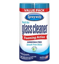 Sprayway Glass Cleaner Foaming Aerosol Spray, 19 oz. 2-Pack Free Shipping 0.47 per fl oz