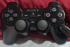 Official Genuine Sony DualShock Playstation 2 PS2 Controller Black VGC