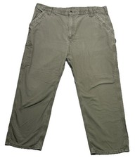 Carhartt Canvas Carpenter Pants Green B151 ARG Dungaree Fit Men  s Sz 42x30