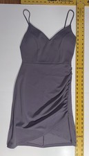 Windsor Dusty Purple Tight Spaghetti Strap Zipper Dress Size Small-2