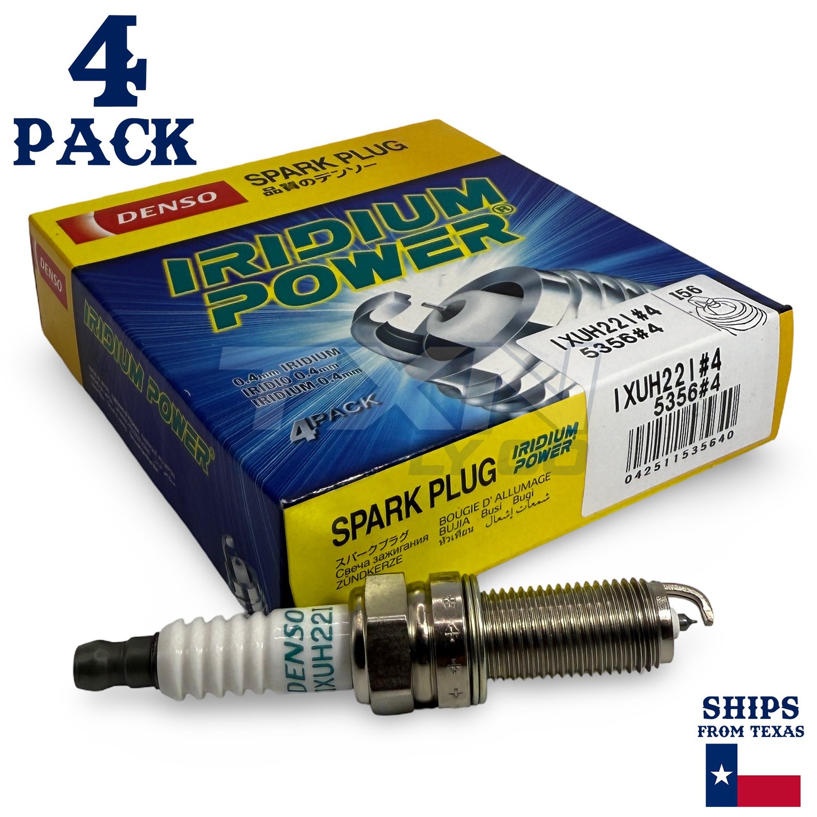 4 Pack Denso 5356 Iridium Power Spark Plugs IXUH22I
