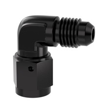 YZGM4AN90 4AN Female To 4AN Male Flared Black Aluminum 90 Degree Swivel Fit