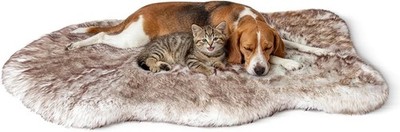 Faux Fur Dog Bed Large Dogs Fluffy Luxury Dog Mattress Fuzzy Dog Bed Mat Soft
