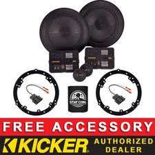 KICKER KSS6504 6.5" OEM SPEAKER REPLACEMENT KIT FOR VOLKSWAGEN GTI 2006-2014