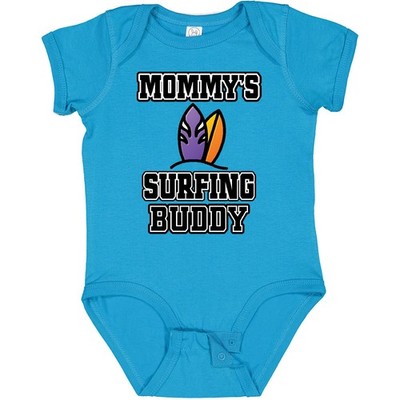 Inktastic Mommy Surfing Buddy Surfboard Baby Bodysuit Surfer Childs Boy Girl Mom