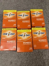 B - 6 Of One A Day Women's Complete Multivitamin 100 Tablets EXP 6/25-1/26