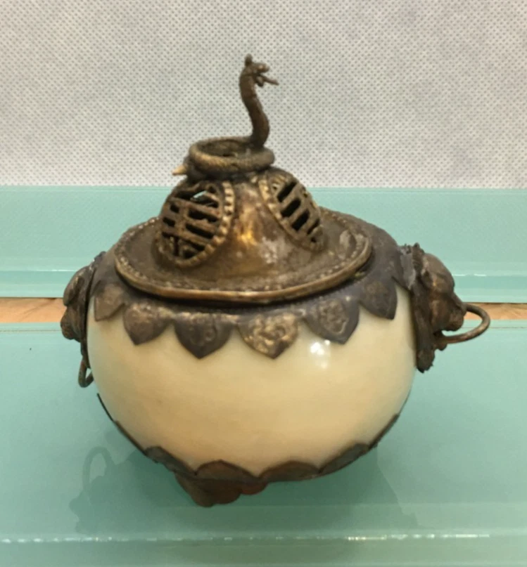 古董原始玉石古董中国香炉| eBay