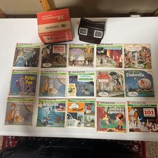 Vintage Viewmaster Model E With 15 Disney Packets 45 Reels