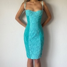 ICONIC!!! D&G BUSTIER DRESS LIGHT BABY BLUE