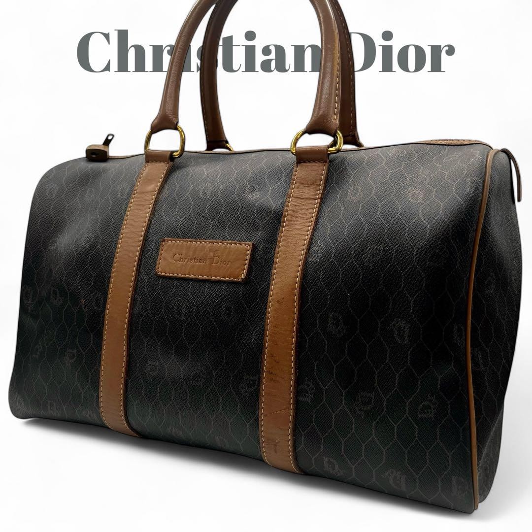 Dior Honeycomb Travel Bag Large Capacity Padlock Japan Authentic