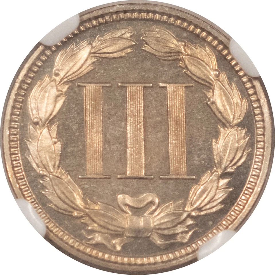 1867 PROOF THREE CENT NICKEL - NGC PF-64, PREMIUM QUALITY! - Image 3 of 3