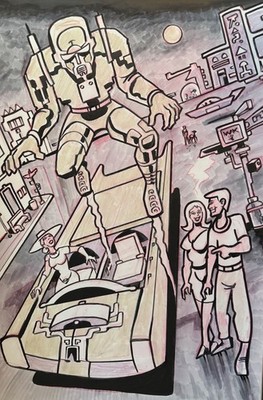 FUTURE CAR    ** MIKE BENNETT'S  ORIGINAL  ART   (2025) 09/22/25