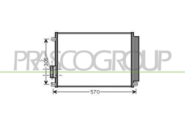 Prasco Kondensator Klimaanlage Aluminium Mit Trockner FüR Fiat 500 1.2 1.4-image