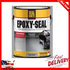 Epoxy Seal Concrete Garage Floor Paint Uv Resistant Resists Scuffing Slate Gray