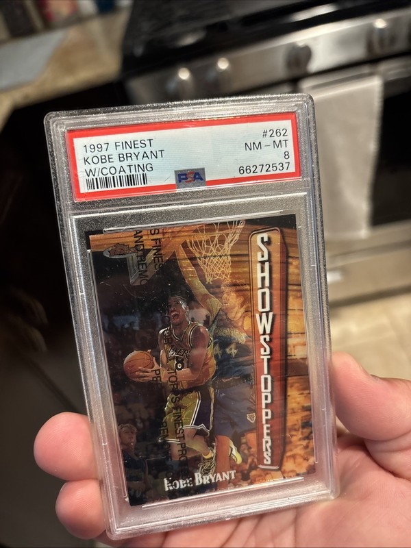 1997 Finest Kobe Bryant Showstoppers #262 PSA8 W/coating LA Lakers Mamba GOAT 🔥