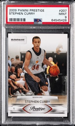 2009 PANINI PRESTIGE #207 STEPHEN CURRY ROOKIE RC PSA 9