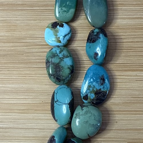 Turquoise Beaded Double Strand Chunky Necklace 16” W/extender - Picture 5 of 9