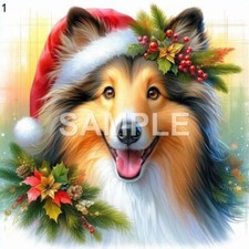 Collie Acrylic Round Christmas Ornament CHOICE 