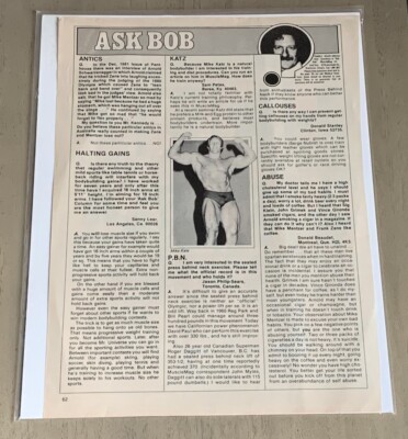 Mike Katz Ask Bob Hoffman Bodybuilding Advice Article From MuscleMag