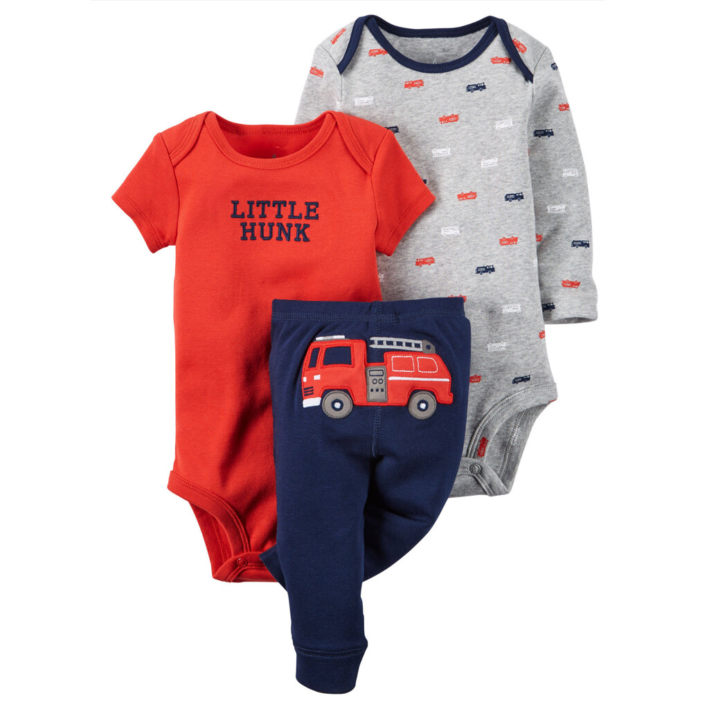Baby Romper 100% Cotton 3 Piece, Baby clothes, Baby Jumpsuit-image