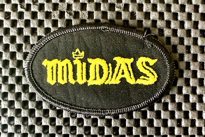 MIDAS MUFFLERS EMBROIDERED SEW ON PATCH AUTOMOTIVE CARS 3'' x 2''