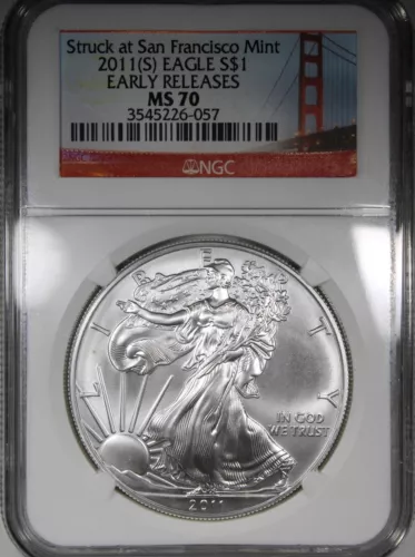 2011-S American Silver Eagle NGC MS70 Early Releases