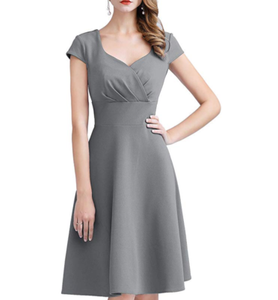 grey 50s dress