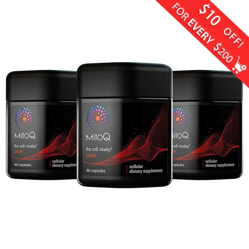 3 Packs MitoQ ® 5mg CoQ10 Antioxidant Anti-Aging 180 Capsules from New Zealand