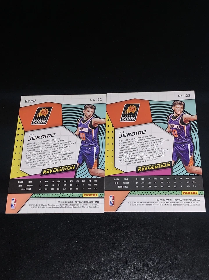 2019-20 Panini Revolution Ty Jerome 2 Card Lot RC #122 Phoenix Suns Base Ice💥💥 - Image 4 of 4