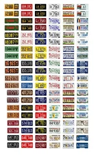 1/43 scale model car assorted USA Indiana license plates state tags 1:43