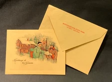 VINTAGE CHRISTMAS PAPER EPHEMERA - NORTHWESTERN STATE BANK MONEY ENCLOSURE