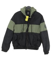 Rip Curl Women's Coat Uk 6 Black Striped 100% Polyester Puffer Jacket