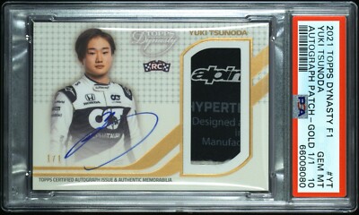 Yuki Tsunoda トリプルレリックオートグラフカード 1/1