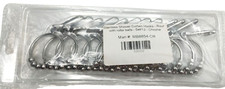 Signature Hardware Stainless Round Shower Curtain RINGS w/ Roller Balls Chrome