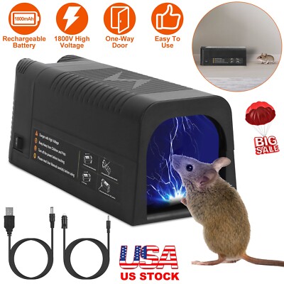 Electronic Mouse Trap Pest Vector Control Mice Rat Killer Electric Rodent Zapper