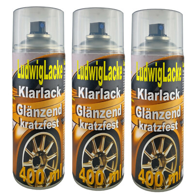 Acryl Klarlack 3 Spraydosen Lackspray Autolack Ludwiglacke Lack glänzend Lack