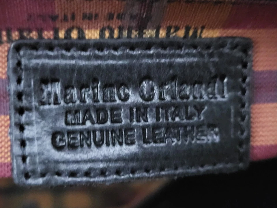 BOLSO DE MANO GRANDE DE CUERO DE COCODRILO DISEÑADOR ITALIANO MARINO ORLANDI TOTE Foto 2 de 4