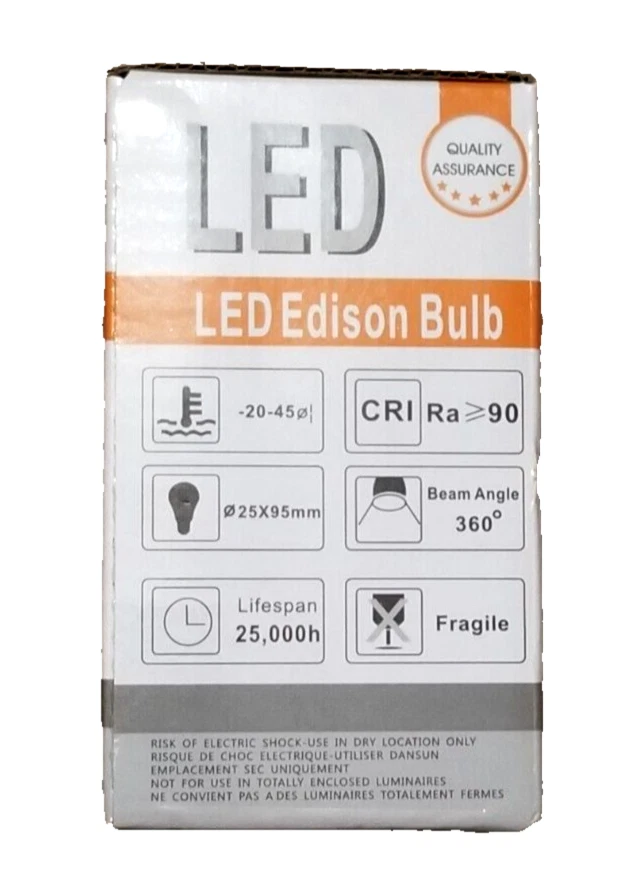 Lools T25/T6 LED Edison Clear Glass Bulbs 6 Pack ~NEW~ - Image 3 of 3