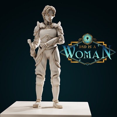 Human Fighter - Ellenor | DND is a Woman | 75mm