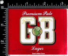 Grace Brothers GB Lager IRTP Label - CALIFORNIA